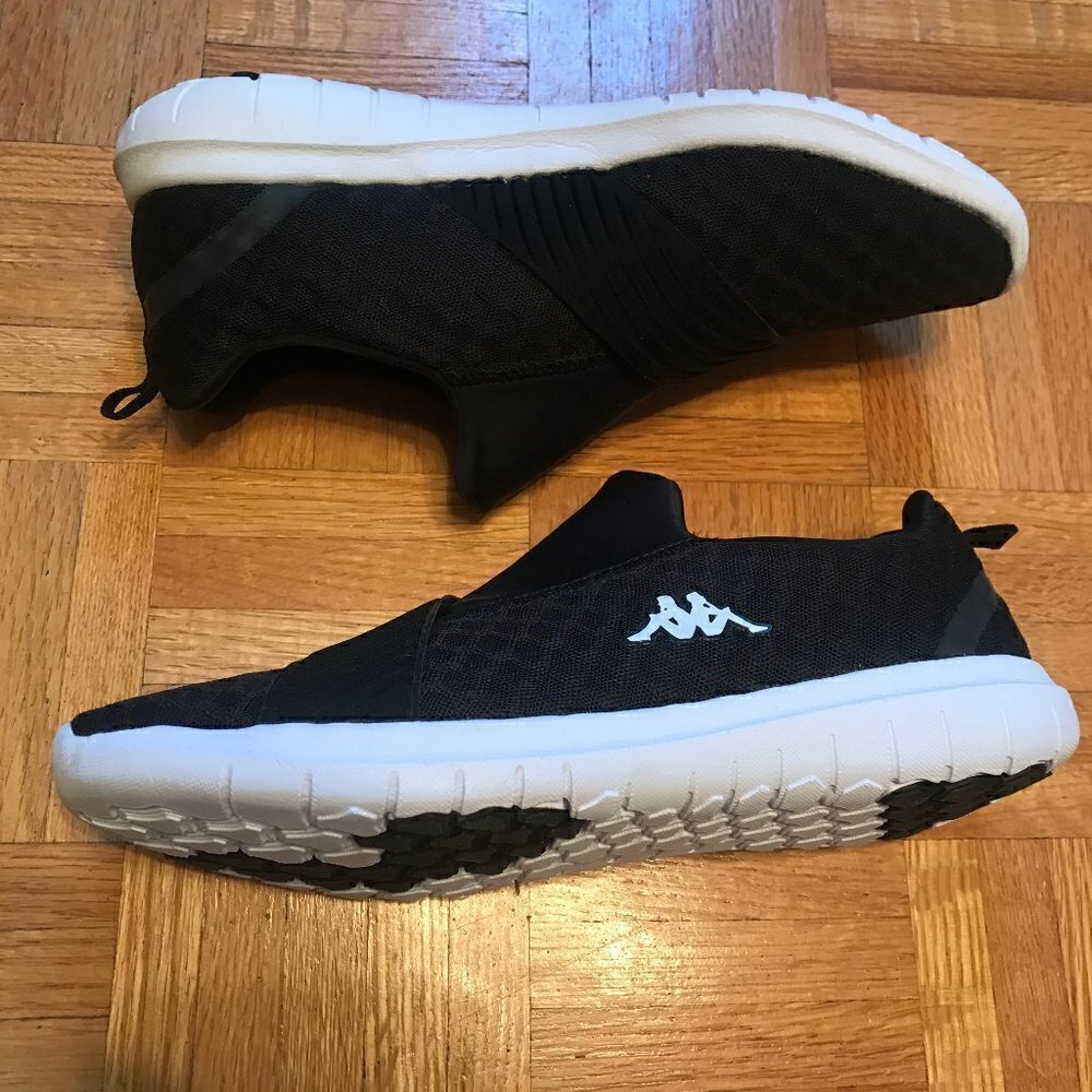 Streetwear Kappa Slip-On Sneakers Women’s EU 41 Black White Sporty Athleisure